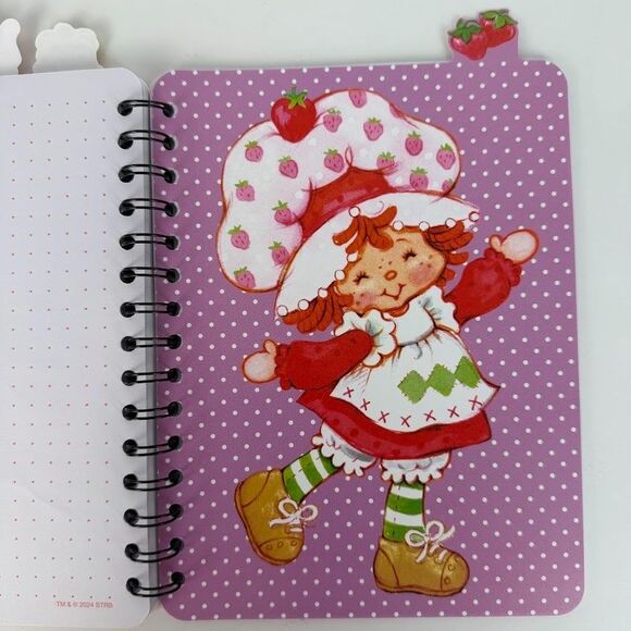 Two Strawberry Shortcake Vintage Style Spiral Tabbed Notebooks/Journals, 9x6.5" - Picture 14 of 15